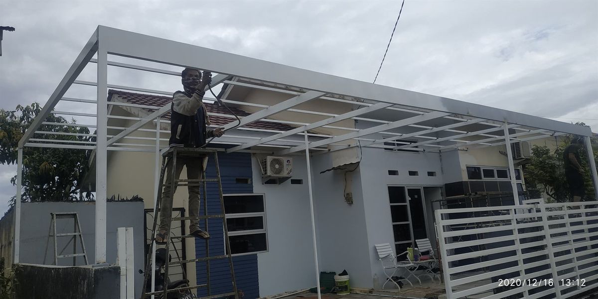 kanopi rumah pak ari - Dokumentasi Proyek